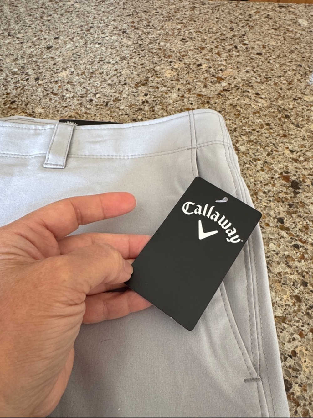 NWT Callaway Men’s Light Gray Golf Performance Shorts 38W